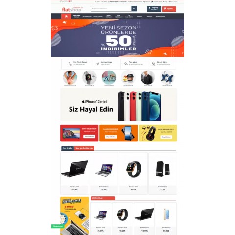 Opencart 3x FlatShop Tema Full Paket